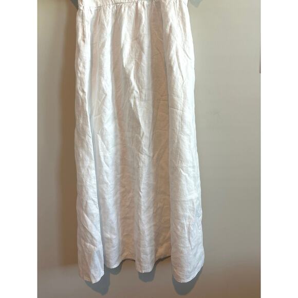 Madewell Cassie Button-Front Midi Dress in Linen White Size XXS - Picture 10 of 10